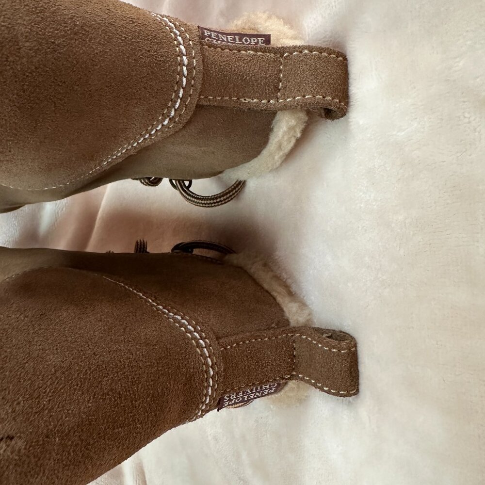 NWOT Penelope Chilvers Alto Shearling Lined Boots in Peat Women's US 8 EU 39 - Picture 8 of 9